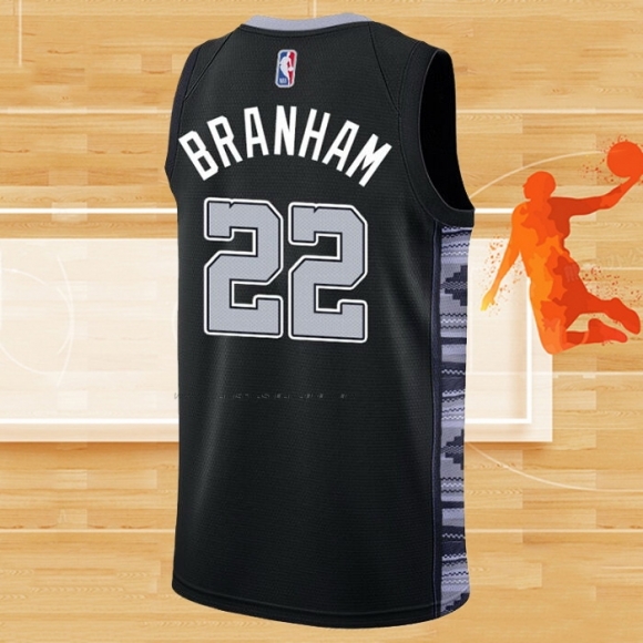 Camiseta San Antonio Spurs Malaki Branham NO 22 Statement 2022-23 Negro