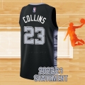 Camiseta San Antonio Spurs Zach Collins NO 23 Statement 2022-23 Negro