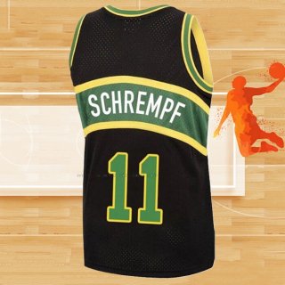 Camiseta Seattle SuperSonics Detlef Schrempf NO 11 Mitchell & Ness 1994-95 Negro