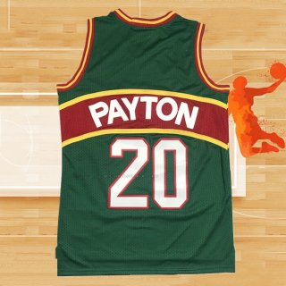Camiseta Seattle SuperSonics Gary Payton NO 20 Mitchell & Ness 1995-96 Verde
