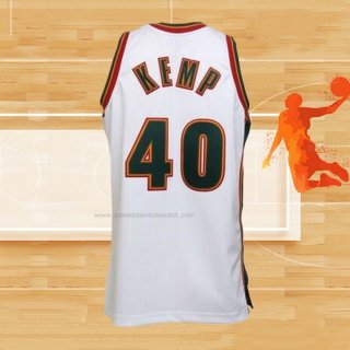 Camiseta Seattle SuperSonics Shawn Kemp NO 40 Historic Retro Blanco