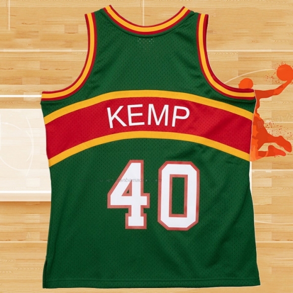 Camiseta Seattle SuperSonics Shawn Kemp NO 40 Mitchell & Ness 1994-95 Verde