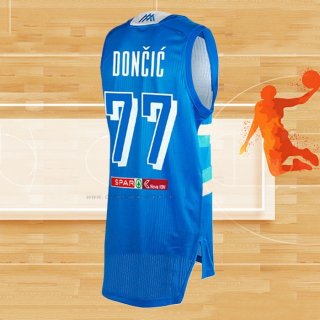 Camiseta Slovenia Luka Doncic NO 77 Tokyo 2021 Azul