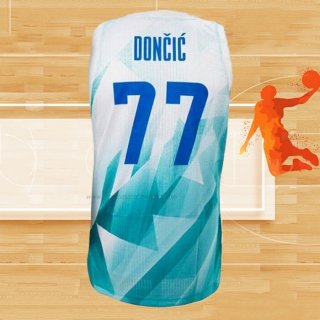 Camiseta Slovenia Luka Doncic NO 77 Tokyo 2021 Blanco