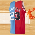 Camiseta Chicago Bulls Michael Jordan NO 23 Split Azul Rojo