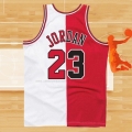 Camiseta Chicago Bulls Michael Jordan NO 23 Split Blanco Rojo