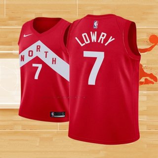 Camiseta Nino Toronto Raptors Kyle Lowry NO 7 Earned 2018-19 Rojo