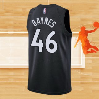 Camiseta Toronto Raptors Aron Baynes NO 46 Earned 2020-21 Negro Violeta