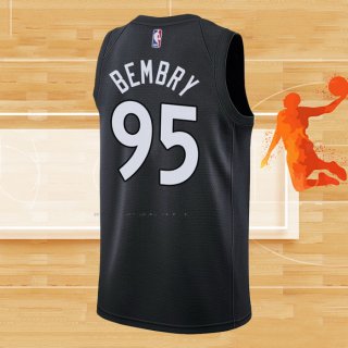 Camiseta Toronto Raptors DeAndre Bembry NO 95 Earned 2020-21 Negro Violeta