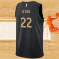 Camiseta Toronto Raptors Malachi Flynn NO 22 Ciudad 2022-23 Negro