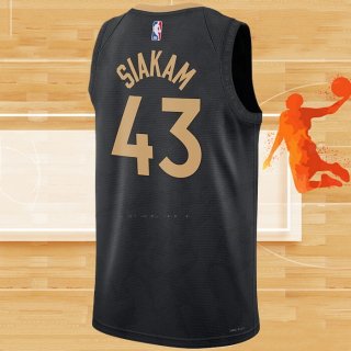Camiseta Toronto Raptors Pascal Siakam NO 43 Ciudad 2022-23 Negro