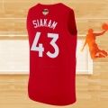 Camiseta Toronto Raptors Pascal Siakam NO 43 Earned Rojo