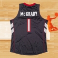 Camiseta Toronto Raptors Tracy McGrady NO 1 Hardwood Classics Throwback Negro Violeta