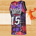 Camiseta Toronto Raptors Vince Carter NO 15 Mitchell & Ness Lunar New Year Violeta