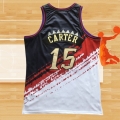 Camiseta Toronto Raptors Vince Carter NO 15 Mitchell & Ness Negro Rojo