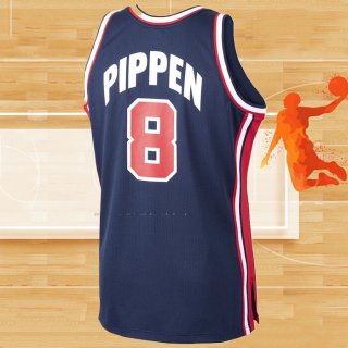 Camiseta USA 1992 Chicago Bulls Scottie Pippen NO 8 Azul