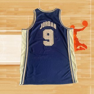 Camiseta USA 1992 Michael Jordan NO 9 Azul Oro