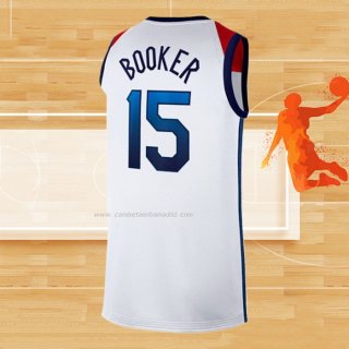 Camiseta USA 2021 Devin Booker NO 15 Blanco