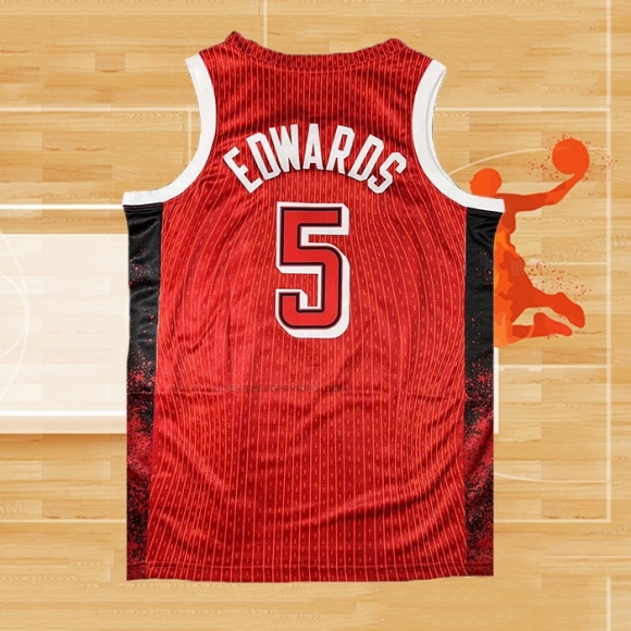 Camiseta USA 2024 Anthony Edwards NO 5 Juegos Olimpicos Rojo