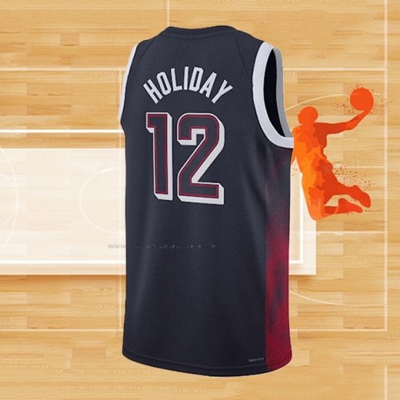 Camiseta USA 2024 Justin Holiday NO 12 Azul