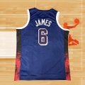 Camiseta USA 2024 LeBron James NO 6 Azul