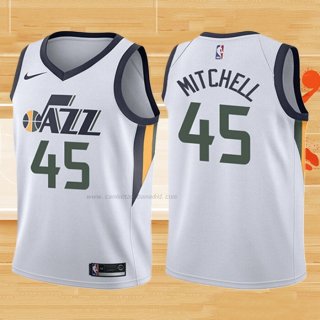 Camiseta Nino Utah Jazz Donovan Mitchell NO 45 Association 2017-18 Negro