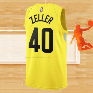 Camiseta Utah Jazz Cody Zeller NO 40 Icon 2022-23 Amarillo