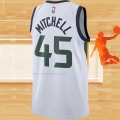 Camiseta Utah Jazz Donovan Mitchell NO 45 Association Blanco