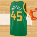 Camiseta Utah Jazz Donovan Mitchell NO 45 Earned 2020-21 Verde