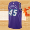 Camiseta Utah Jazz Donovan Mitchell NO 45 Hardwood Classic 2019-20 Violeta