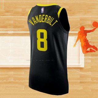 Camiseta Utah Jazz Jarred Vanderbilt NO 8 Statement Autentico 2022-23 Negro