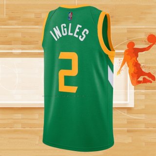 Camiseta Utah Jazz Joe Ingles NO 2 Earned 2020-21 Verde