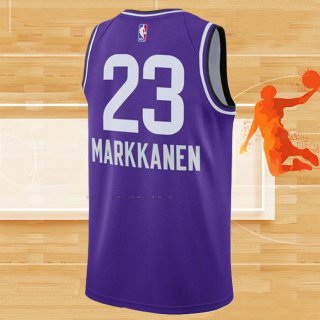 Camiseta Utah Jazz Lauri Markkanen NO 23 Ciudad 2023-24 Violeta