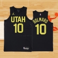 Camiseta Utah Jazz Leandro Bolmaro NO 10 Statement 2022-23 Negro