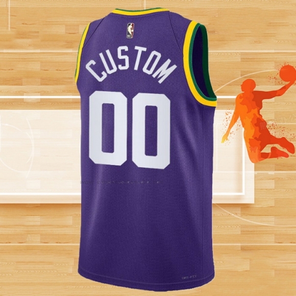 Camiseta Utah Jazz Personalizada Classic 2023-24 Violeta