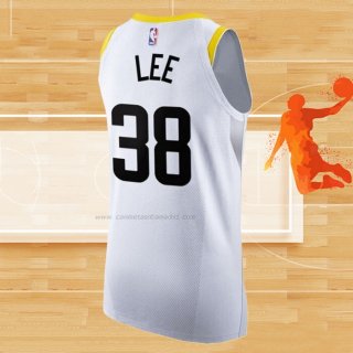 Camiseta Utah Jazz Saben Lee NO 38 Association Autentico 2022-23 Blanco