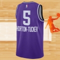 Camiseta Utah Jazz Talen Horton-Tucker NO 5 Ciudad 2023-24 Violeta