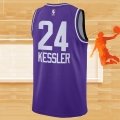 Camiseta Utah Jazz Walker Kessler NO 24 Ciudad 2023-24 Violeta