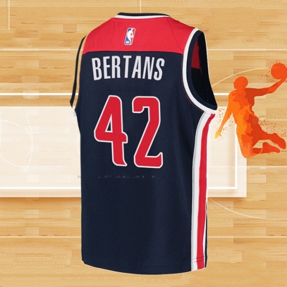 Camiseta Nino Washington Wizards Davis Bertans Association 2020-21 Azul