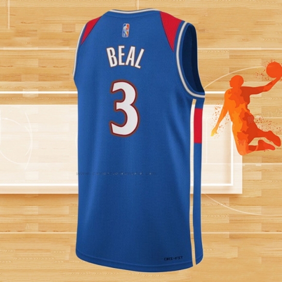 Camiseta Washington Wizards Bradley Beal NO 3 Ciudad 2021-22 Azul