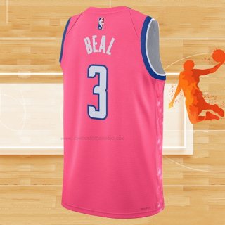 Camiseta Washington Wizards Bradley Beal NO 3 Ciudad 2022-23 Rosa