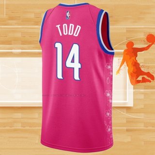 Camiseta Washington Wizards Isaiah Todd NO 14 Ciudad 2022-23 Rosa