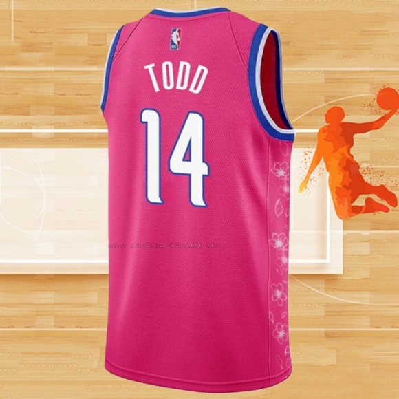 Camiseta Washington Wizards Isaiah Todd NO 14 Ciudad 2022-23 Rosa