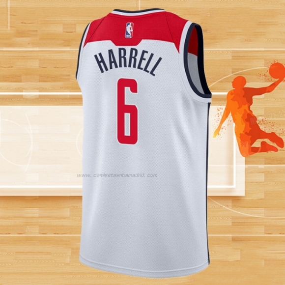 Camiseta Washington Wizards Montrezl Harrell NO 6 Association 2020-21 Blanco