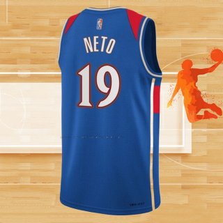 Camiseta Washington Wizards Raul Neto NO 19 Ciudad 2021-22 Azul