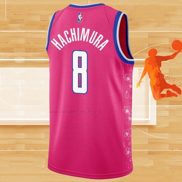 Camiseta Washington Wizards Rui Hachimura NO 8 Ciudad 2022-23 Rosa